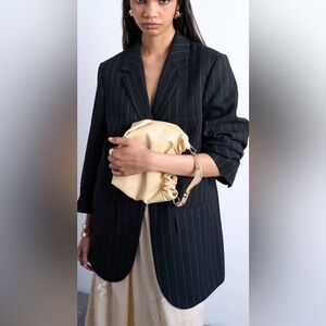 Topshop Gabriette metal trim handle purse in buttermilk